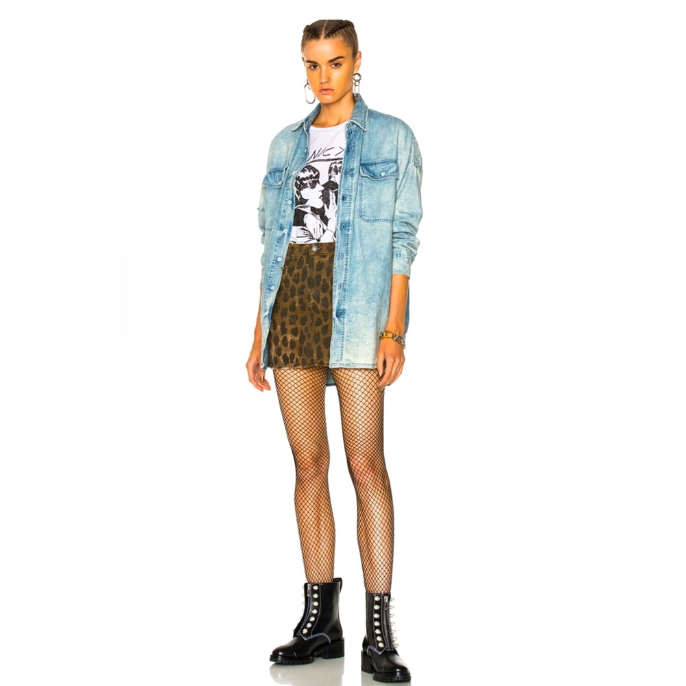 R13 High Rise Mini Skirt🐆😎